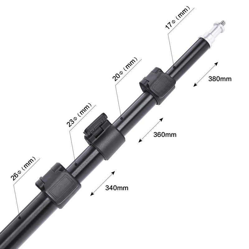FOSOTO 75in Fold Video Tripod Light Stand Super Lightweight Compact for Speedlight, Flash, Umbrella, Softbox, Filming Product Portrait Shooting Lighting Stand - Image 5